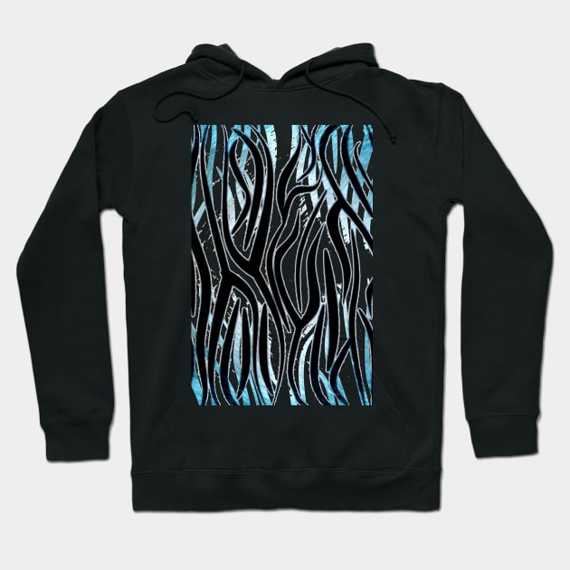 Abstract Zebra Print Hoodie by RoxanneG